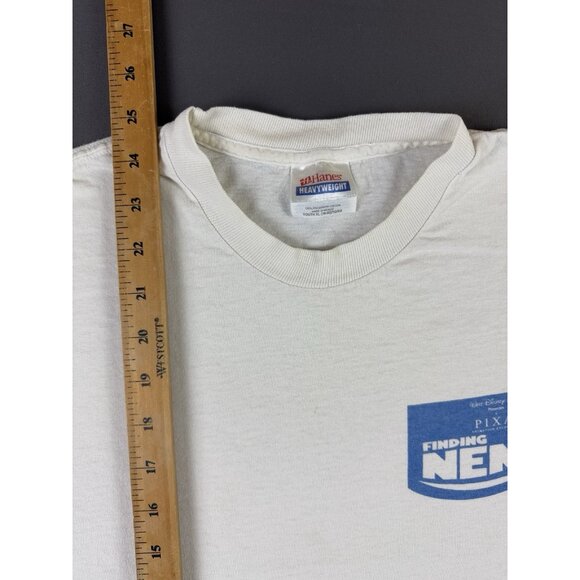 Vintage Y2K Walt Disney Pixar Finding Nemo Movie Promo White Rare Shirt Youth XL - Picture 10 of 10